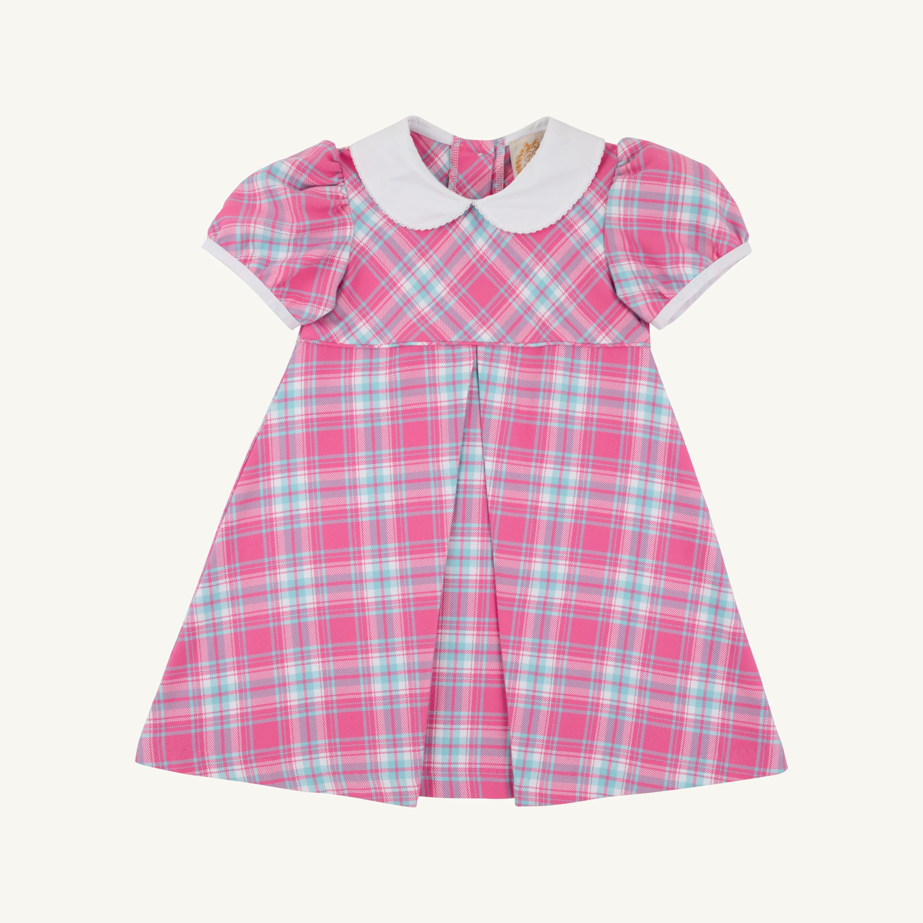 Princess Pleat Dress - Brenton Point Plaid/Worth Ave White from Anderson Parker