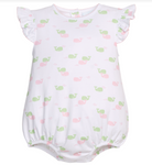 Printed Angel Sleeve Bubble - Pink Whales from Anderson Parker