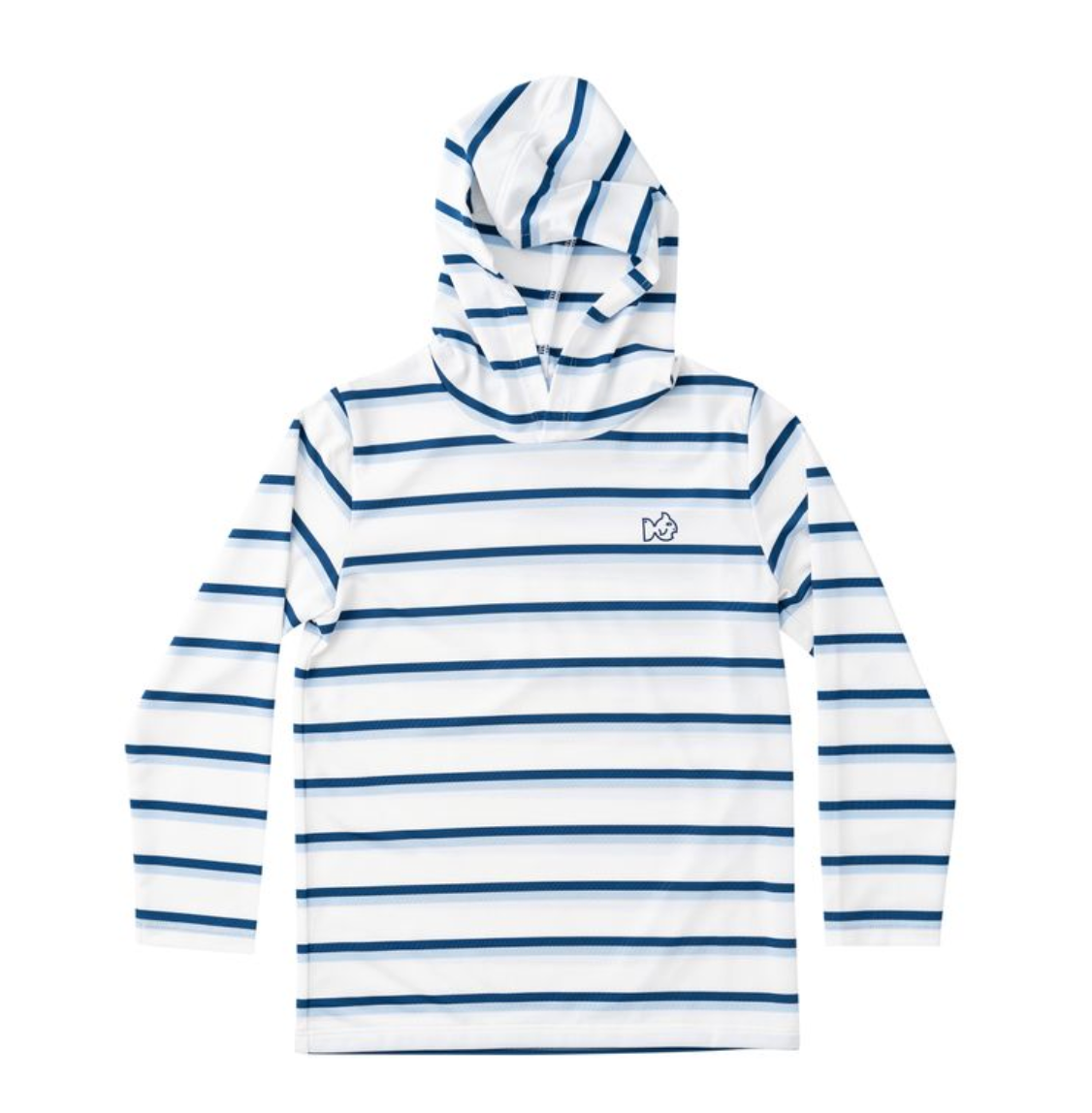Pro Performance Hoodie T-Shirt - Windsurfer Navy Peony Stripe from Anderson Parker