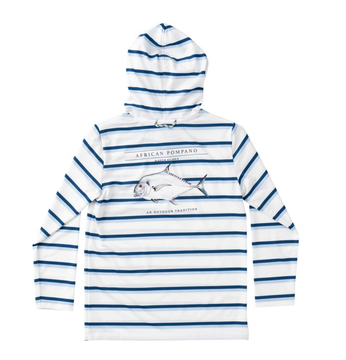 Pro Performance Hoodie T-Shirt - Windsurfer Navy Peony Stripe from Anderson Parker