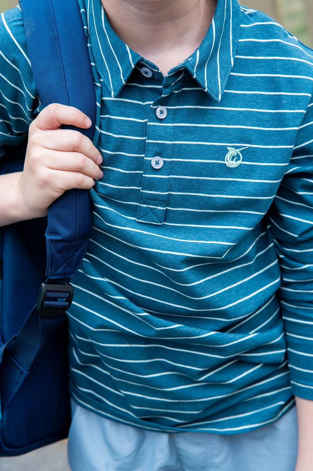 Pro Performance Long Sleeve Polo - Tapestry Stripe from Anderson Parker