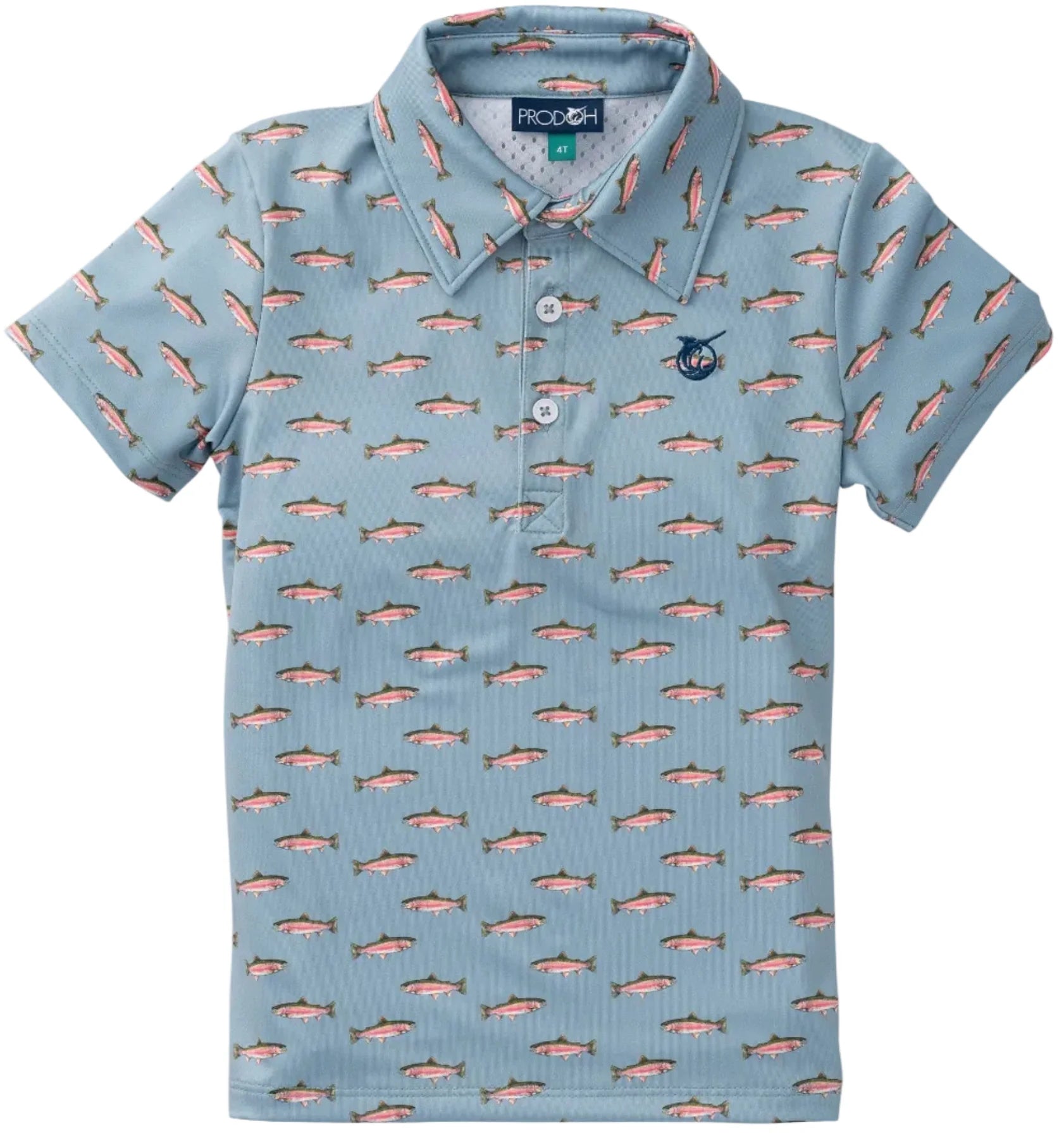 Pro Performance Short Sleeve Polo - Rainbow Trout Print from Anderson Parker