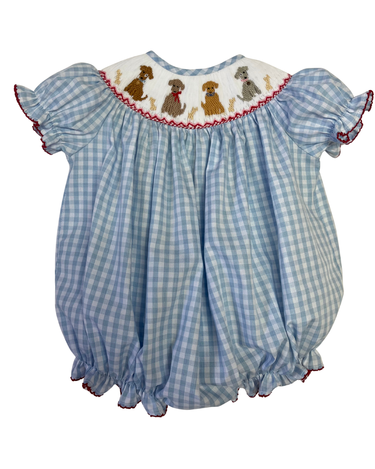 Pups Smocked Girl Bubble from Anderson Parker