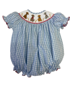Pups Smocked Girl Bubble from Anderson Parker