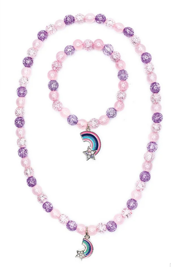 Purple Rainbow Necklace & Bracelet Set from Anderson Parker