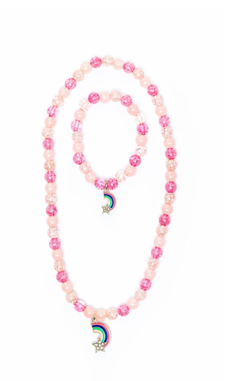 Purple Rainbow Necklace & Bracelet Set from Anderson Parker