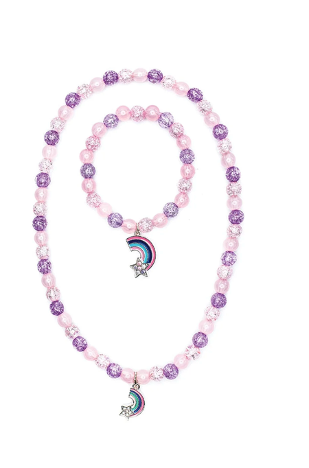 Purple Rainbow Necklace & Bracelet Set from Anderson Parker