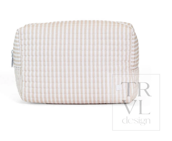 QUILTED EVERYDAY BAG - PIMLICO STRIPE SAND from Anderson Parker
