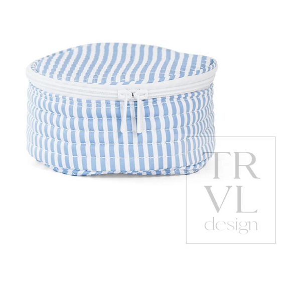 QUILTED JEWEL ROUND - PIMLICO STRIPE CHAMBRAY from Anderson Parker