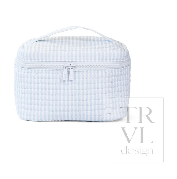 QUILTED TRAIN SET - PIMLICO STRIPE BLUE from Anderson Parker