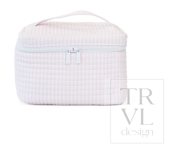 QUILTED TRAIN SET - PIMLICO STRIPE PINK from Anderson Parker