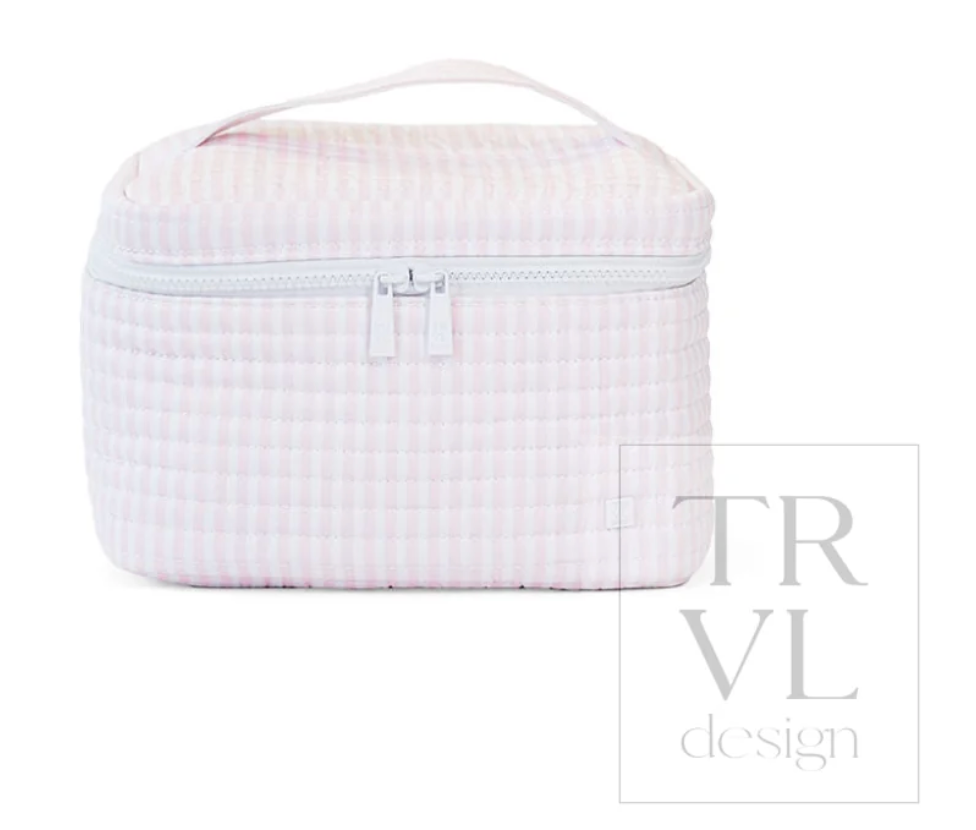 QUILTED TRAIN SET - PIMLICO STRIPE PINK from Anderson Parker