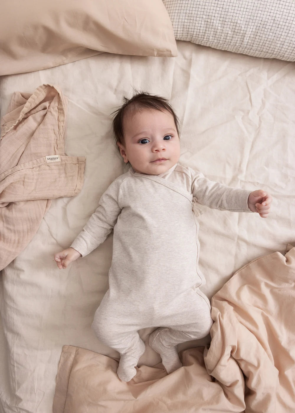 RUBELLO FOOTIE & HAT SET - Light Beige Mel. from Anderson Parker