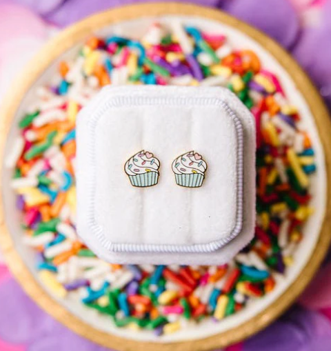 Rainbow Cupcake Stud Earrings from Anderson Parker