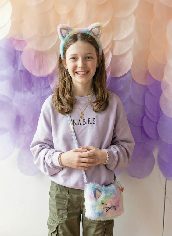Rainbow Furry Kitty Headband from Anderson Parker