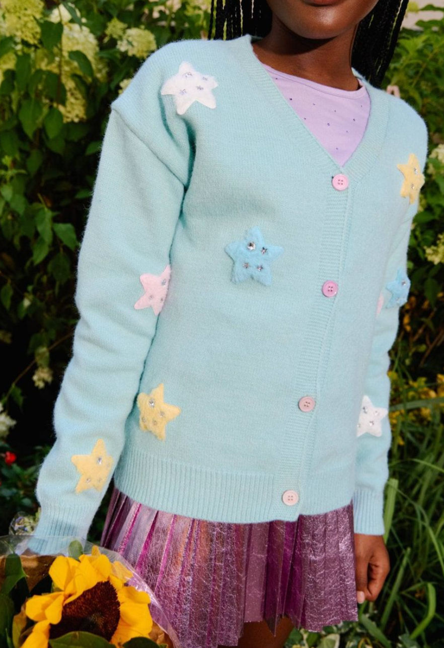 Rainbow Plush Stars Cardigan from Anderson Parker