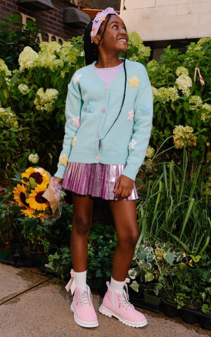 Rainbow Plush Stars Cardigan from Anderson Parker