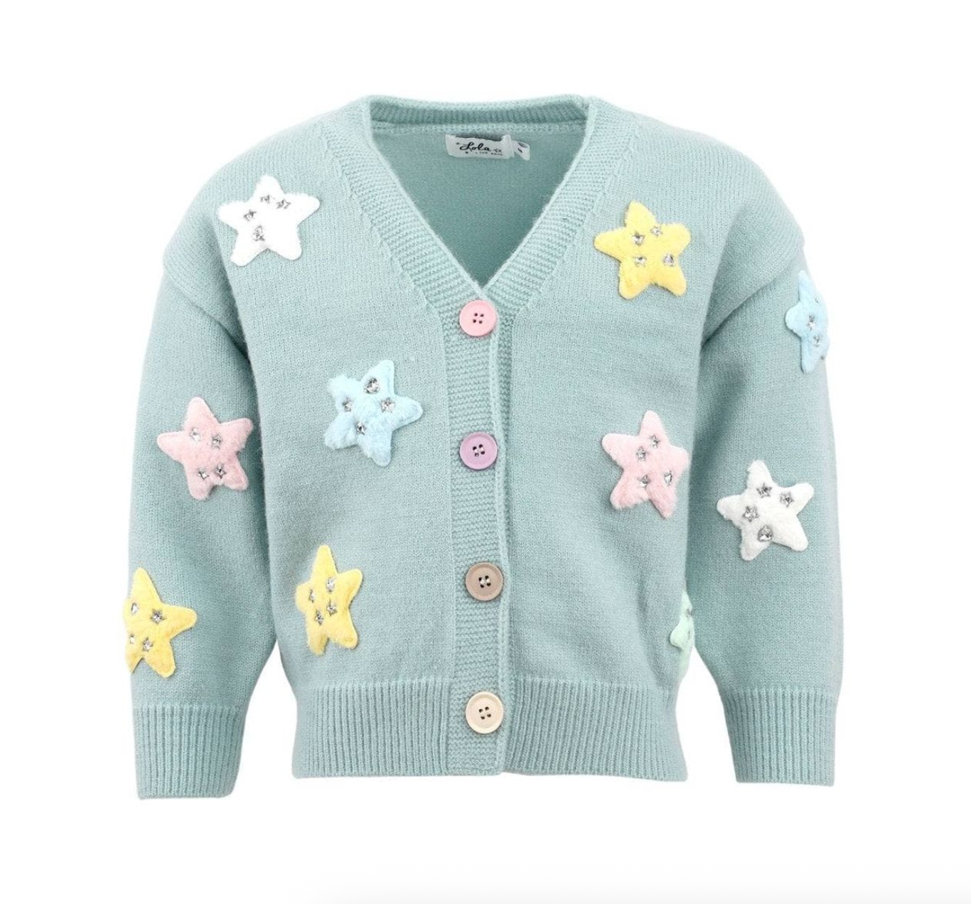 Rainbow Plush Stars Cardigan from Anderson Parker