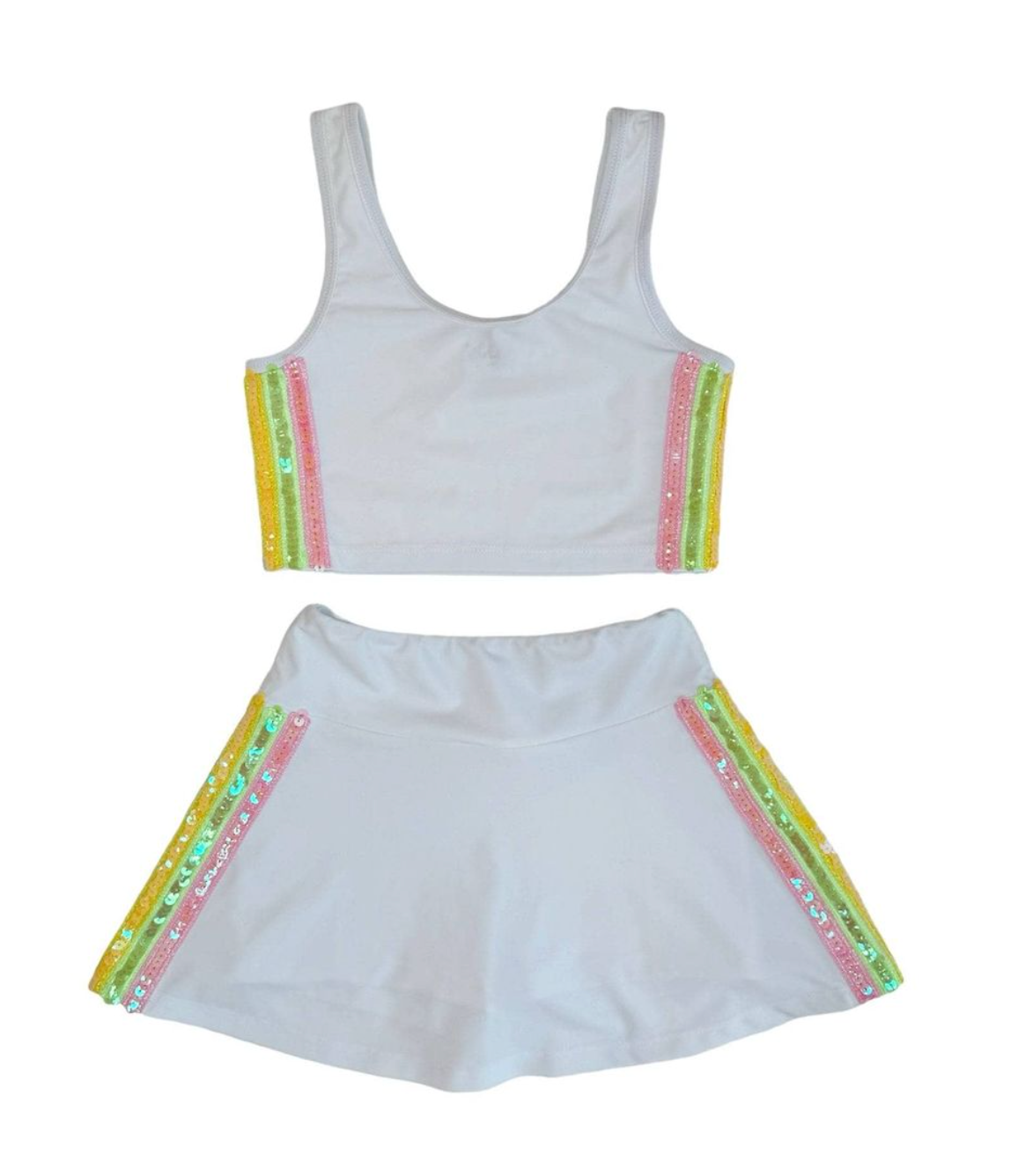 Rainbow Sherbet Sequin Tennis Set from Anderson Parker