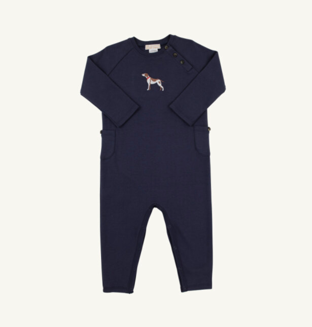 Rayburn Romper - Pima - Nantucket Navy/Dog from Anderson Parker