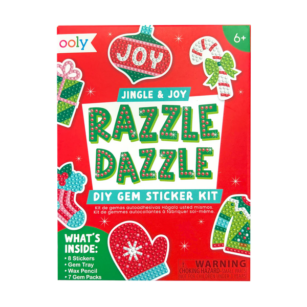 Razzle Dazzle Mini DIY Gem Sticker Kit - Jingle & Joy - 8 Stickers from Anderson Parker