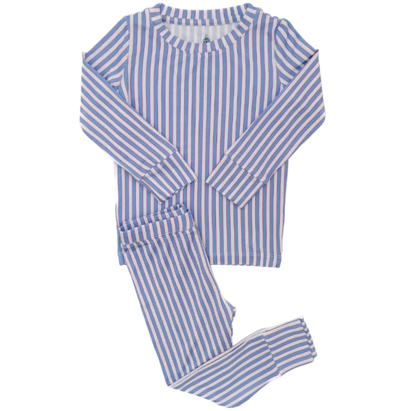 Red & Blue Stripe 2-Piece Pajamas from Anderson Parker