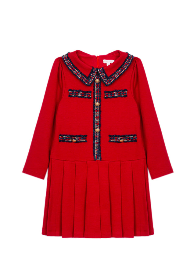 Red Dress with Tweed Details from Anderson Parker