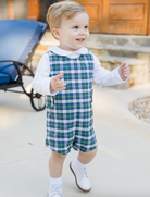 Reed Jon Jon & Shirt Set - Kelly Green Plaid from Anderson Parker