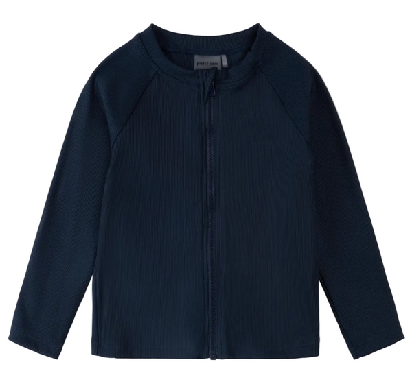 Ribbed Navy Full Zip Rashguard from Anderson Parker