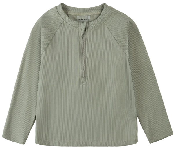 Ribbed Sage Half Zip Rashguard from Anderson Parker