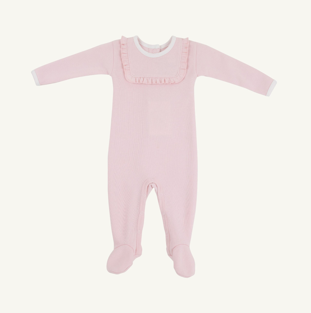 Rock Me Romper - Ribbed - Palm Beach Pink/Worth Ave White from Anderson Parker