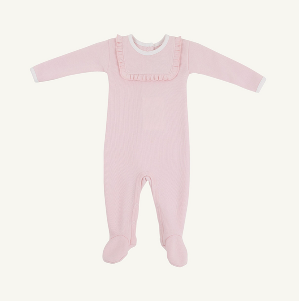 Rock Me Romper - Ribbed - Palm Beach Pink/Worth Ave White from Anderson Parker
