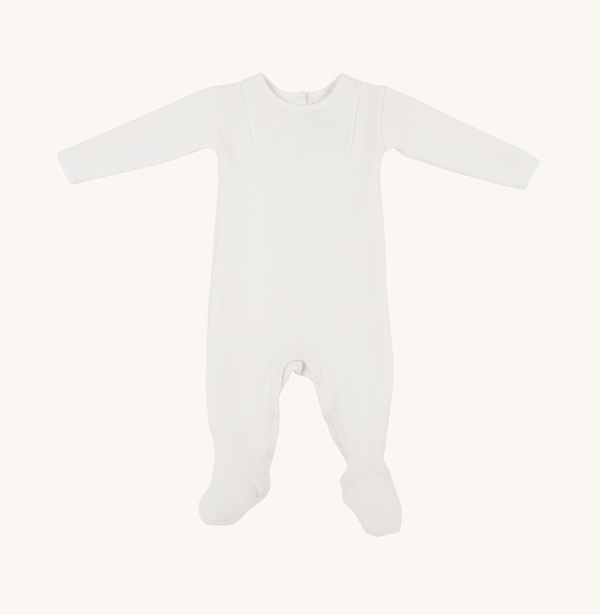Rock Me Romper - Ribbed - Palmetto Pearl/Worth Ave White from Anderson Parker