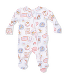 Rodeo Patches Pink - 2 Way Ruffle Back Zipper Footie from Anderson Parker