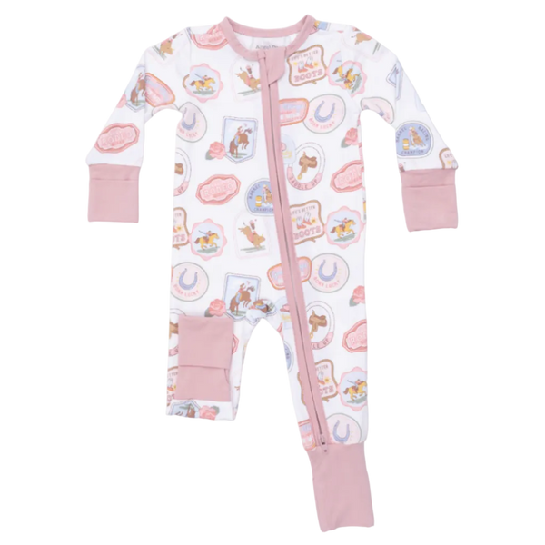Rodeo Patches Pink - Convertible Romper from Anderson Parker