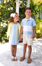 Rollins Rugby Shirt - Beale Street Blue/Worth Ave White/Lake Worth Yellow from Anderson Parker