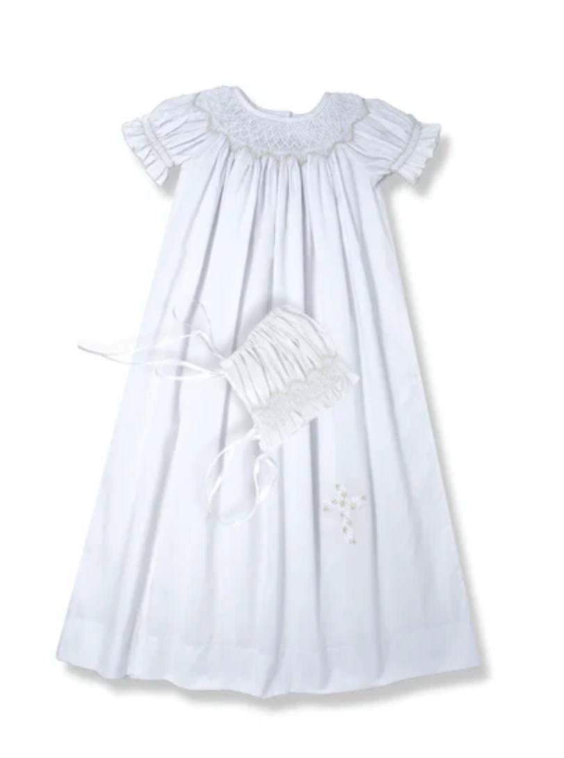 Rosebud Daygown Set - White with Cross from Anderson Parker
