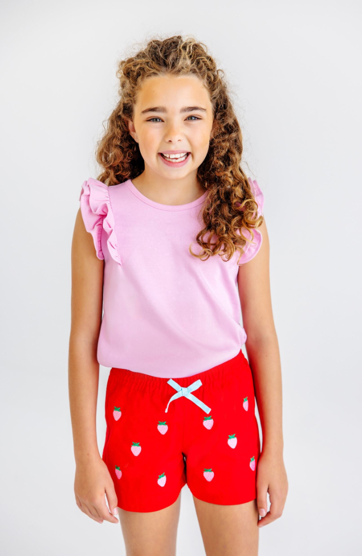 Ruehling Ruffle Top - Pier Party Pink from Anderson Parker