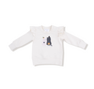 Ruffle Shoulder - French Terry Sweatshirt - Trick Or Treat- Silk Screen from Anderson Parker