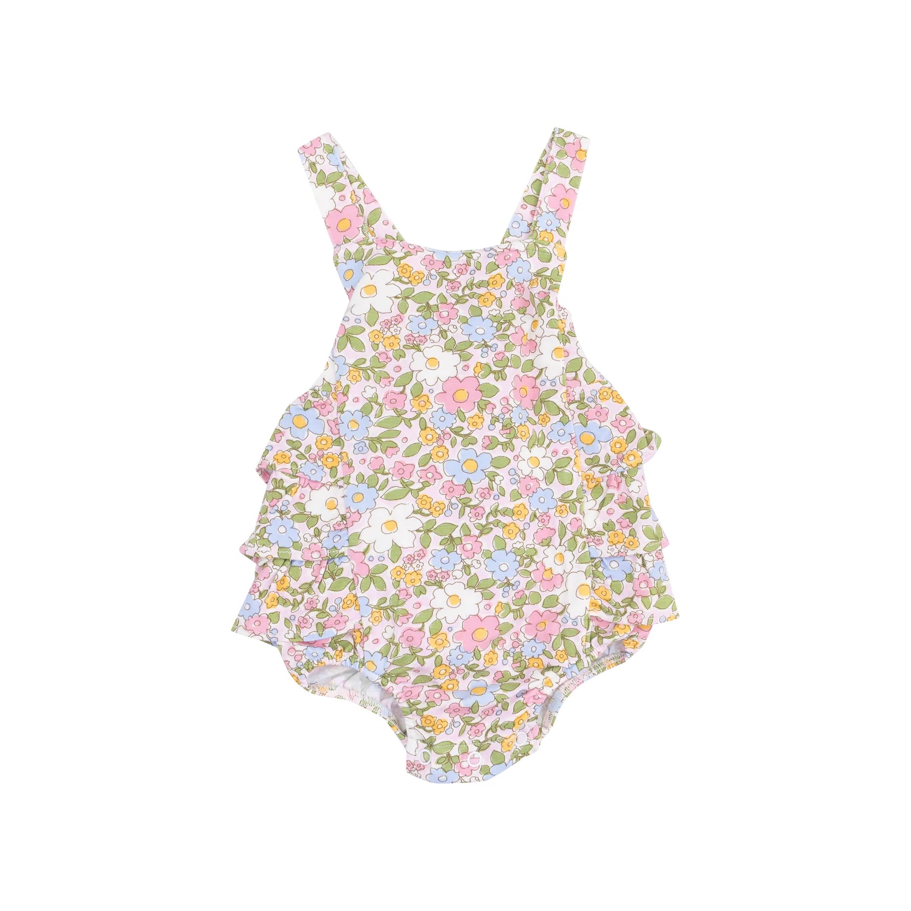 Ruffle Sunsuit - Bubbly Baby Calico - Anderson Parker