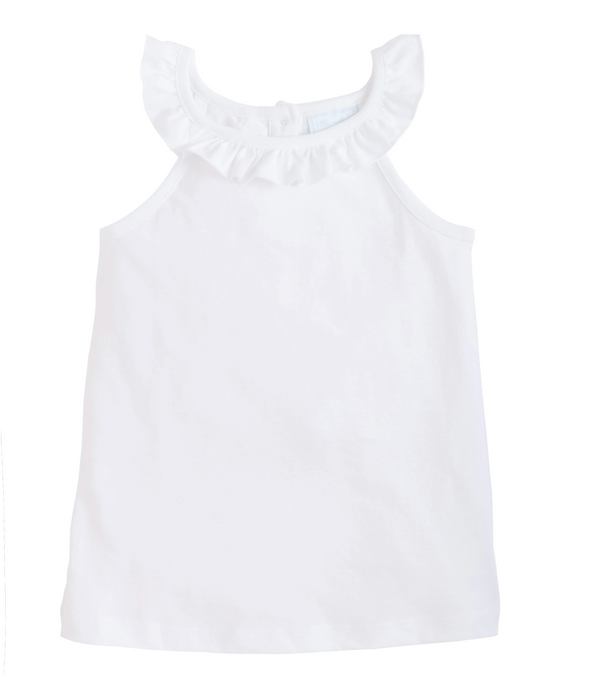 Ruffled Tank - White from Anderson Parker