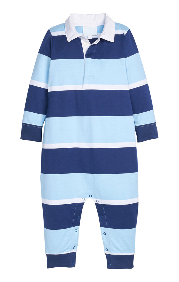 Rugby Polo Romper - Varsity Stripe from Anderson Parker