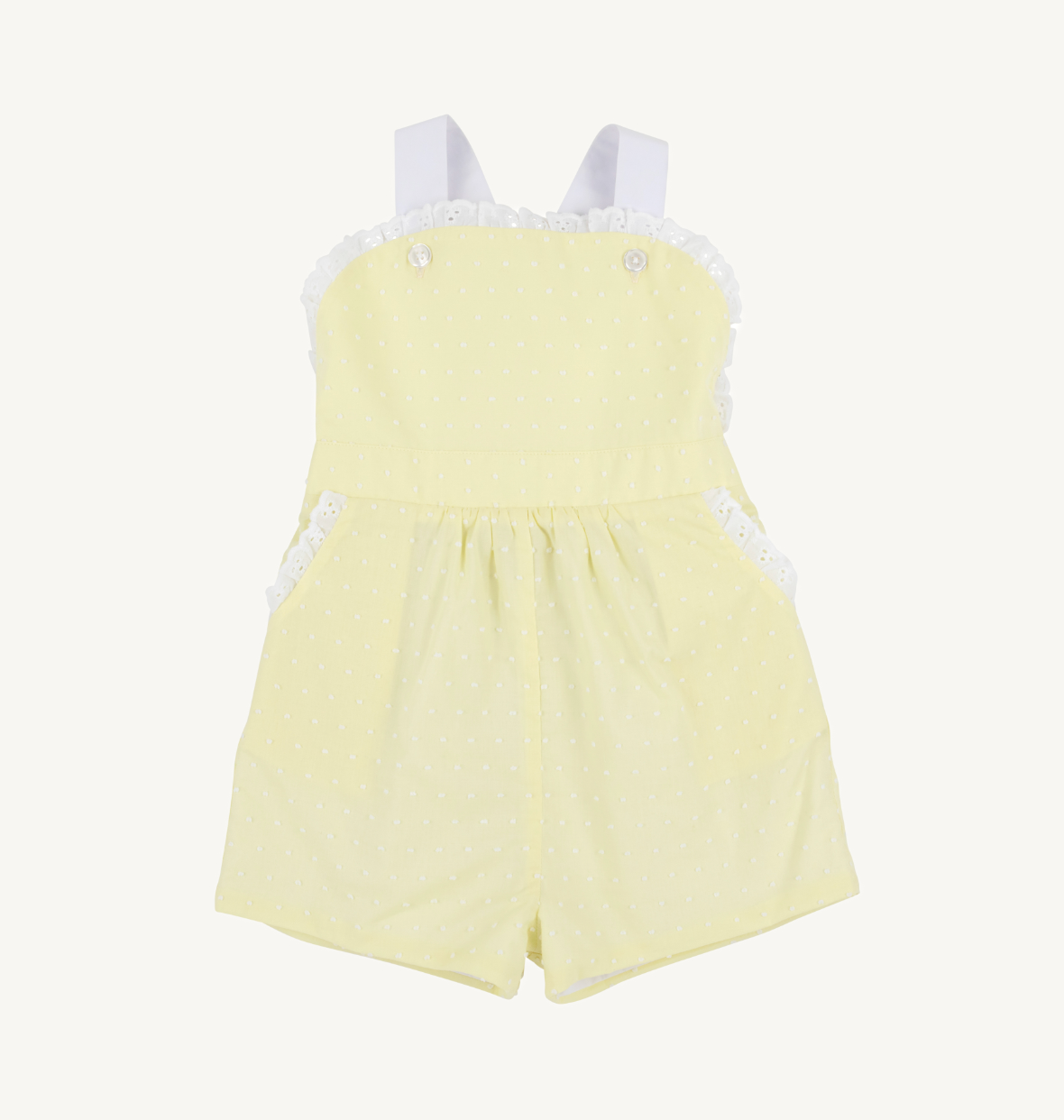 Ruthie Romper - Dallas Dot - York Yellow and Worth Ave White Dallas Dot from Anderson Parker