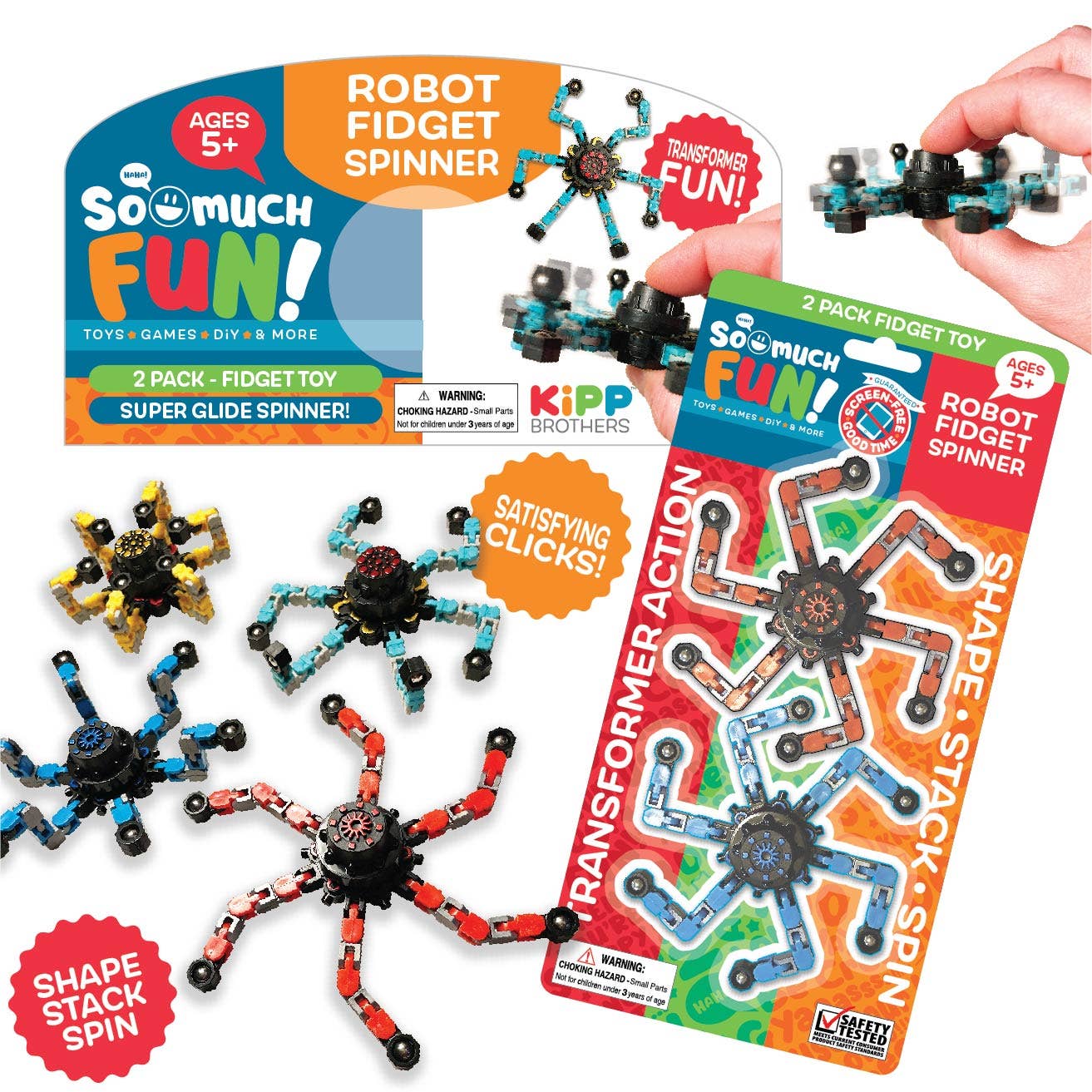 SO MUCH FUN! MICRO ROBOT SPINNER 2 PACK from Anderson Parker