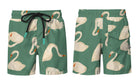 SWIMSHORT - SWAN LOVE VERDE from Anderson Parker