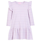 Sadie T-Shirt Dress - Lavender Sparkle Stripe from Anderson Parker