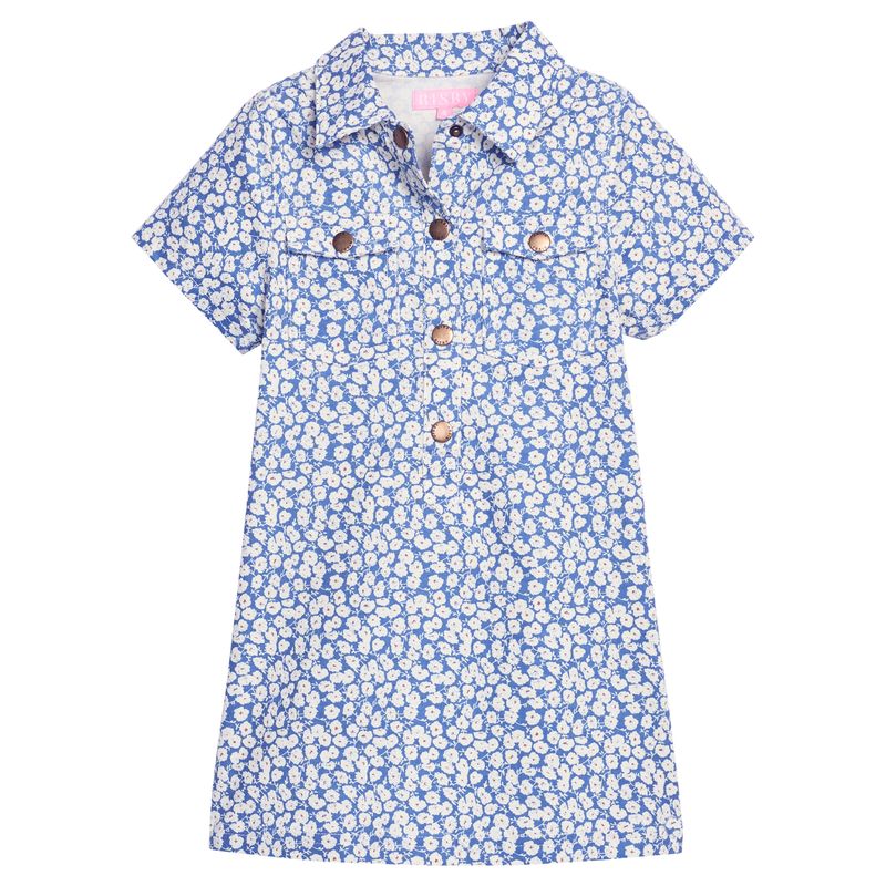 Safari Popover Dress - French Blue Corduroy from Anderson Parker