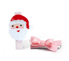 Santa Pink Bow Hair Clips from Anderson Parker