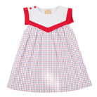 Sarah Sailboat Dress - Woven Dyed Yarn - Lake Powell Plaid/Worth Ave White from Anderson Parker