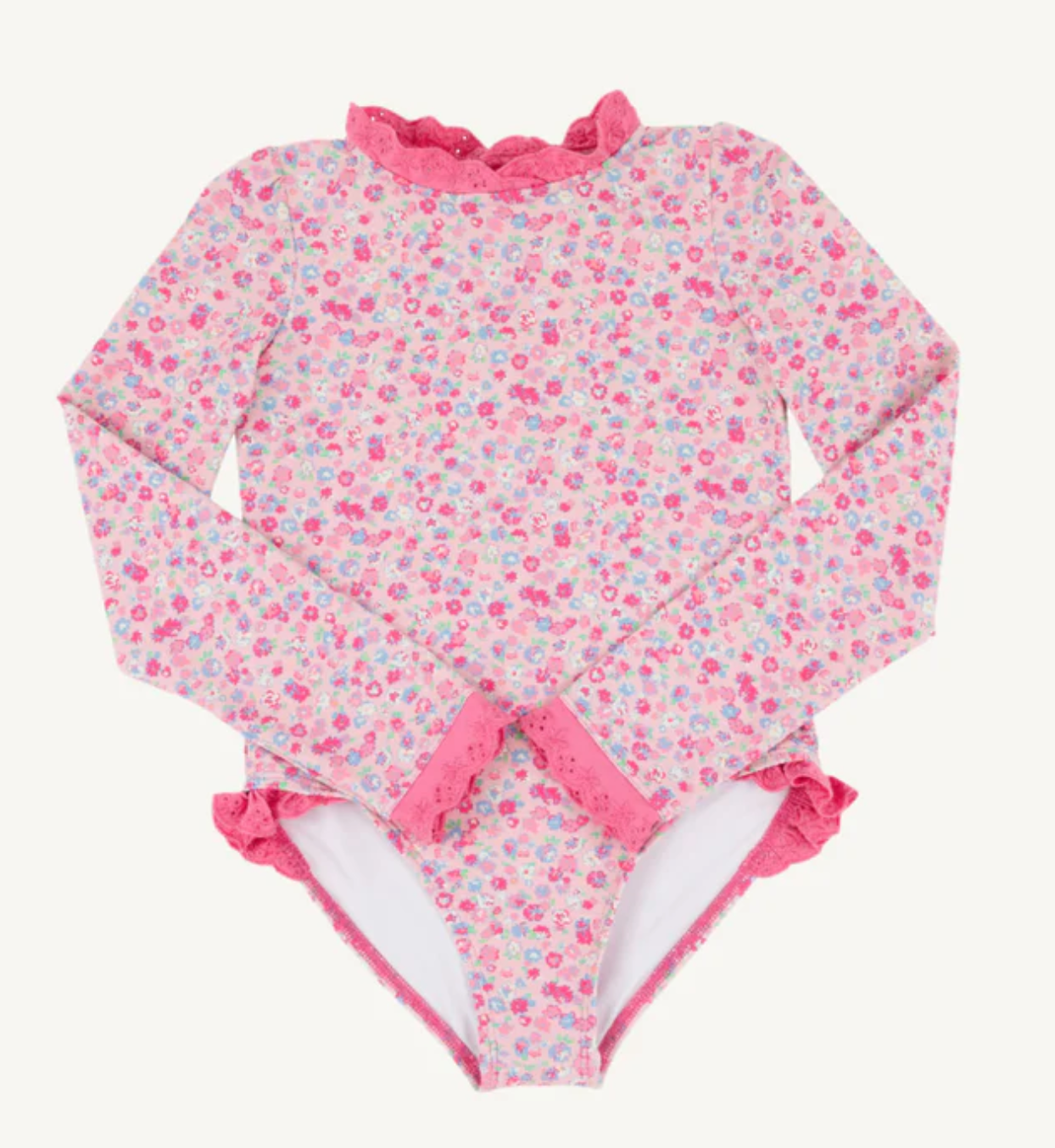 Sarasota Surf Suit (UPF 35+) - Mableton Mini Floral (Pink) with Romany Rose from Anderson Parker